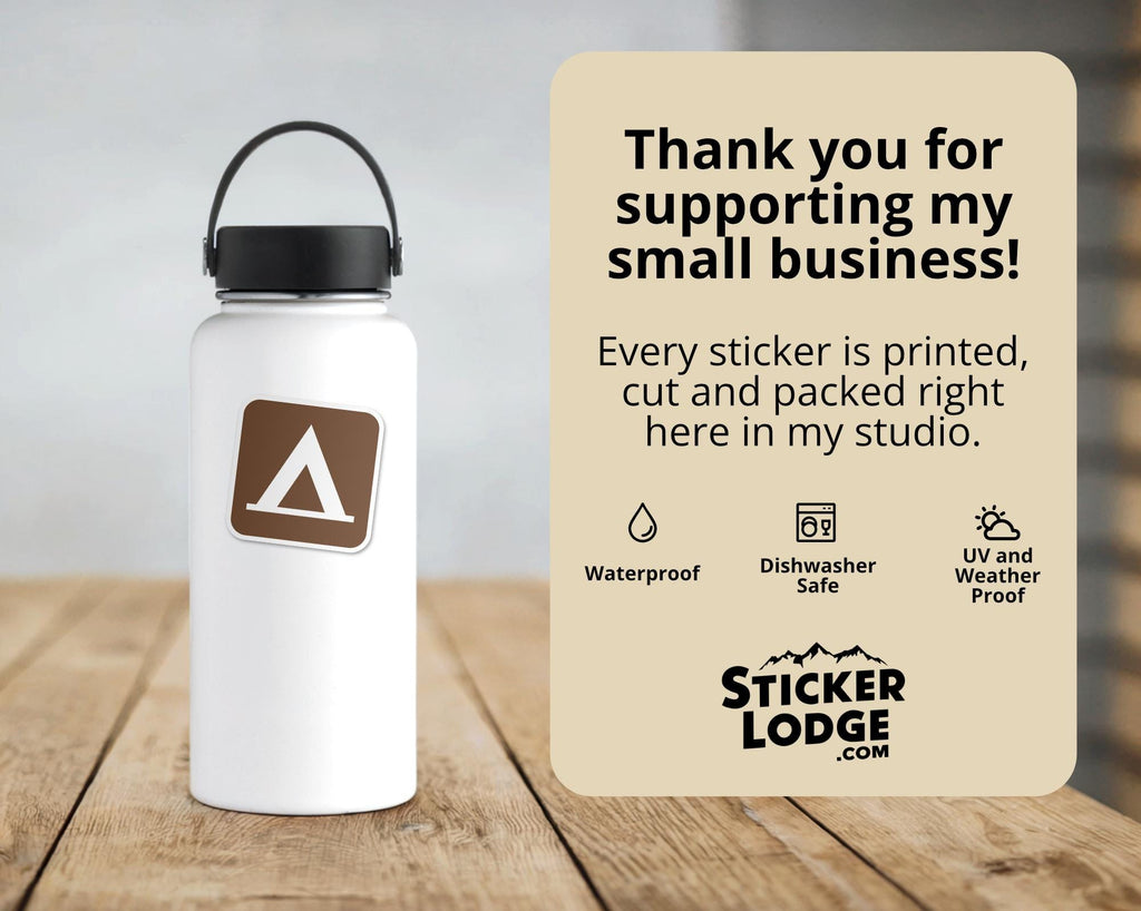 Camping National Park Symbol Vinyl Sticker