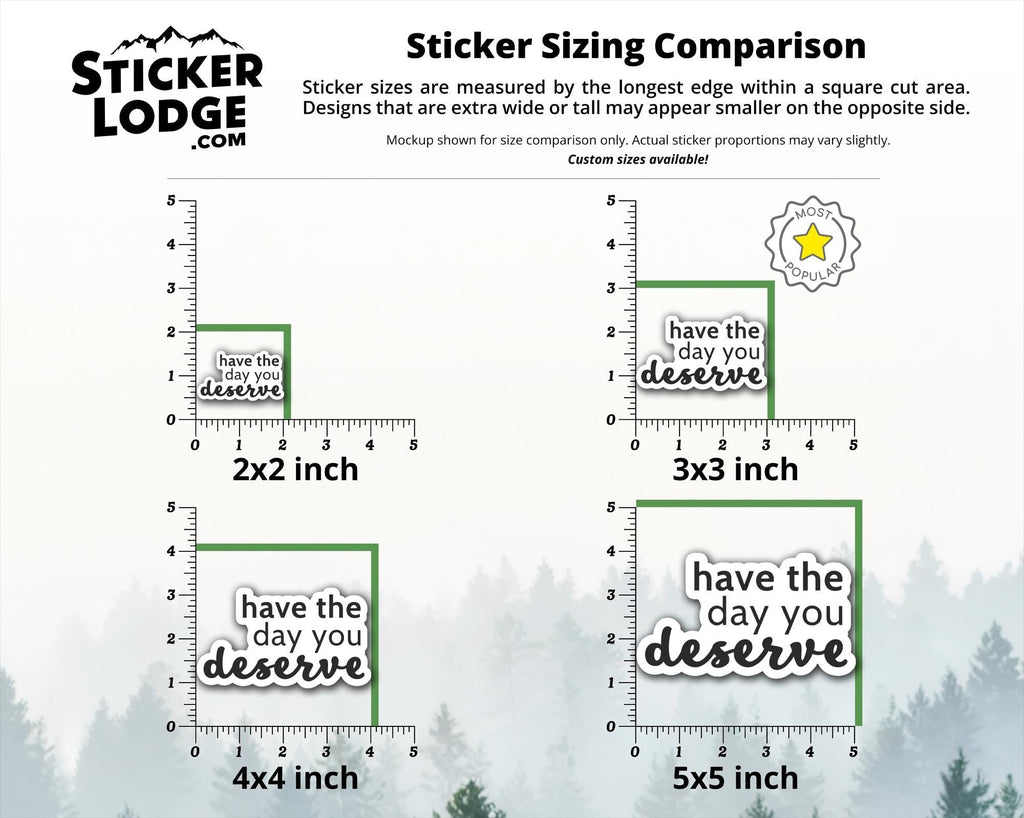 Have The Day You Deserve Vinyl Sticker