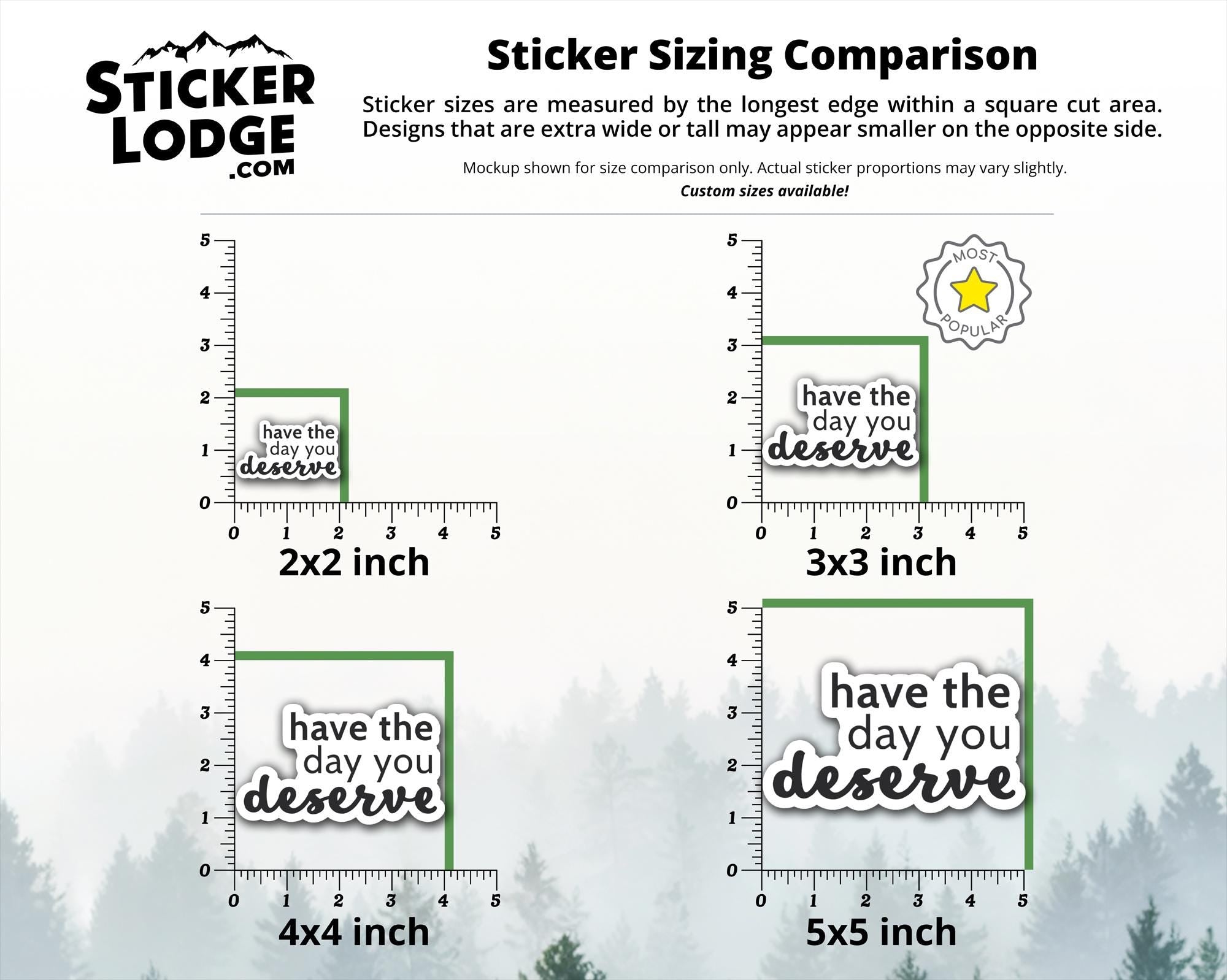 Have The Day You Deserve Vinyl Sticker
