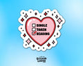 Single Taken Reading Vinyl Sticker