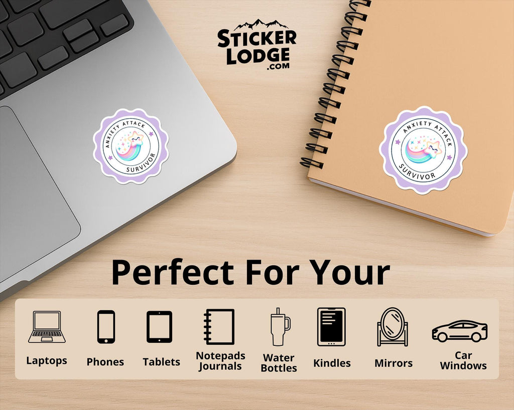 Anxiety Attack Survivor Vinyl Sticker