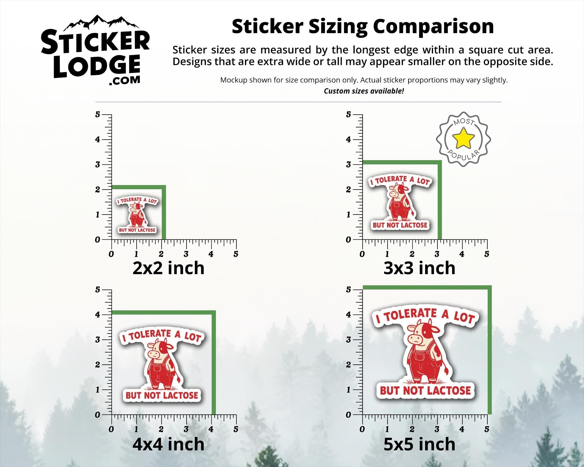 I Tolerate A Lot But Not Lactose Vinyl Sticker