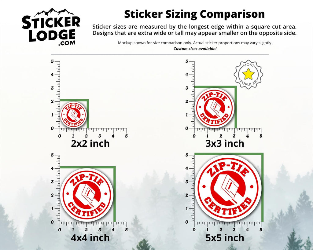 Zip-Tie Certified Vinyl Sticker