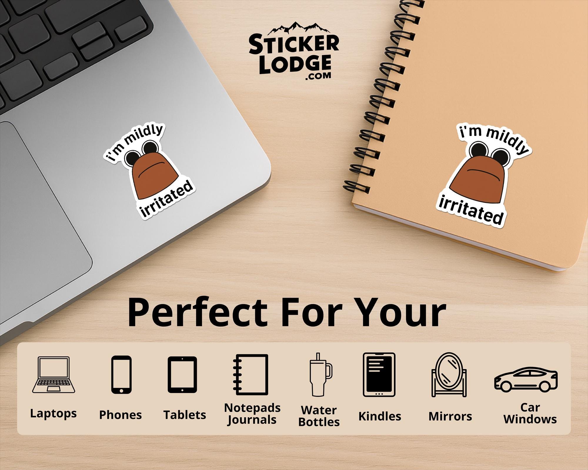 I'm Mildly Irritated Marcus The Worm Vinyl Sticker