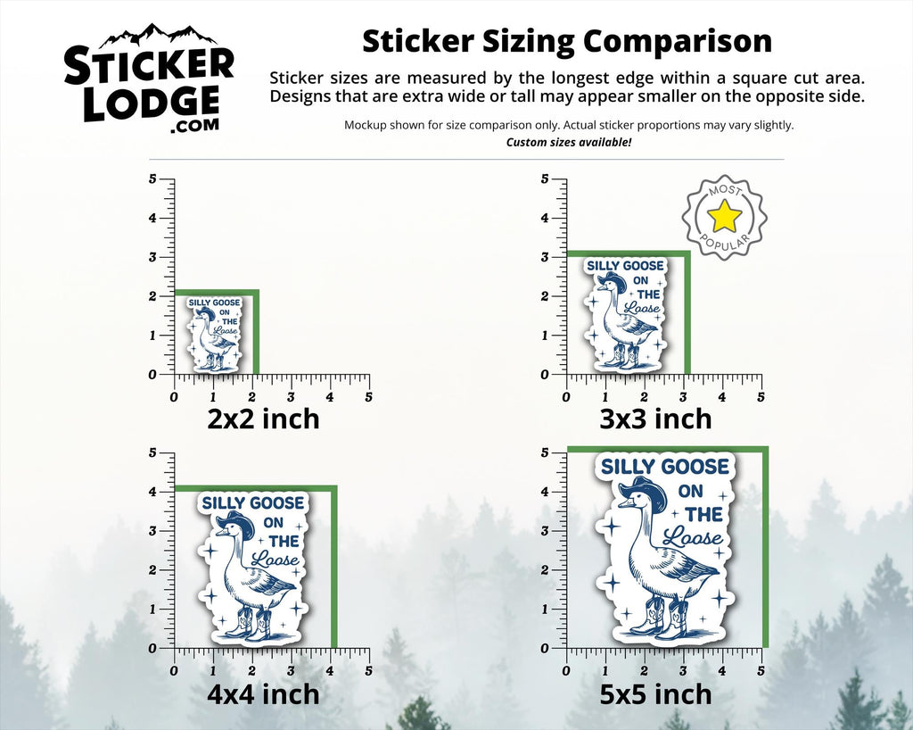 Silly Goose On The Loose Vinyl Sticker