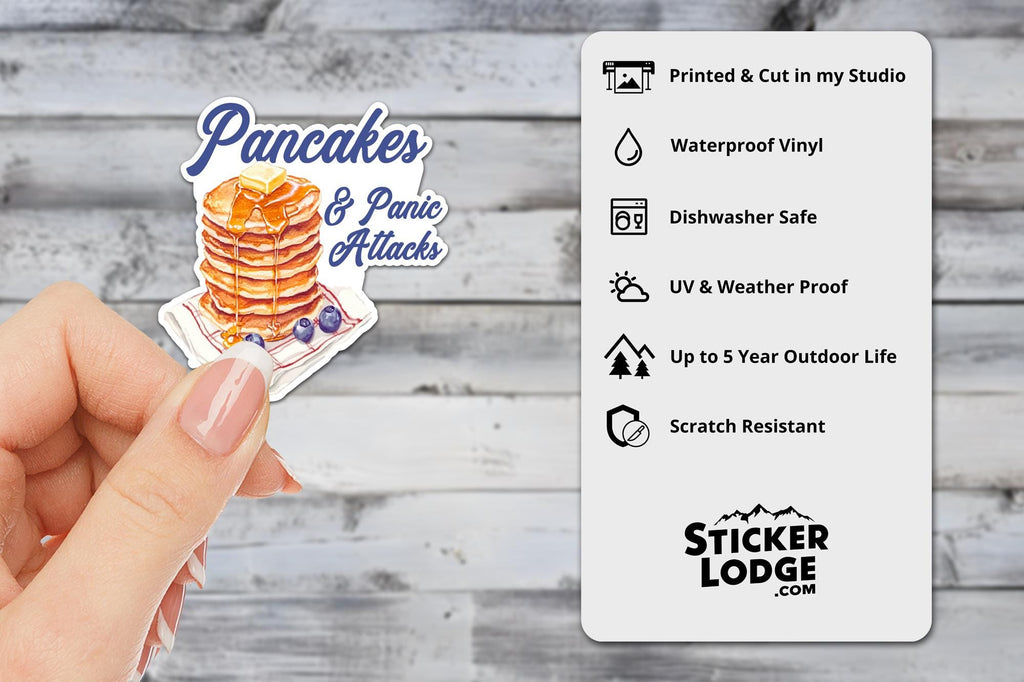 Pancakes and Panic Attacks Vinyl Sticker
