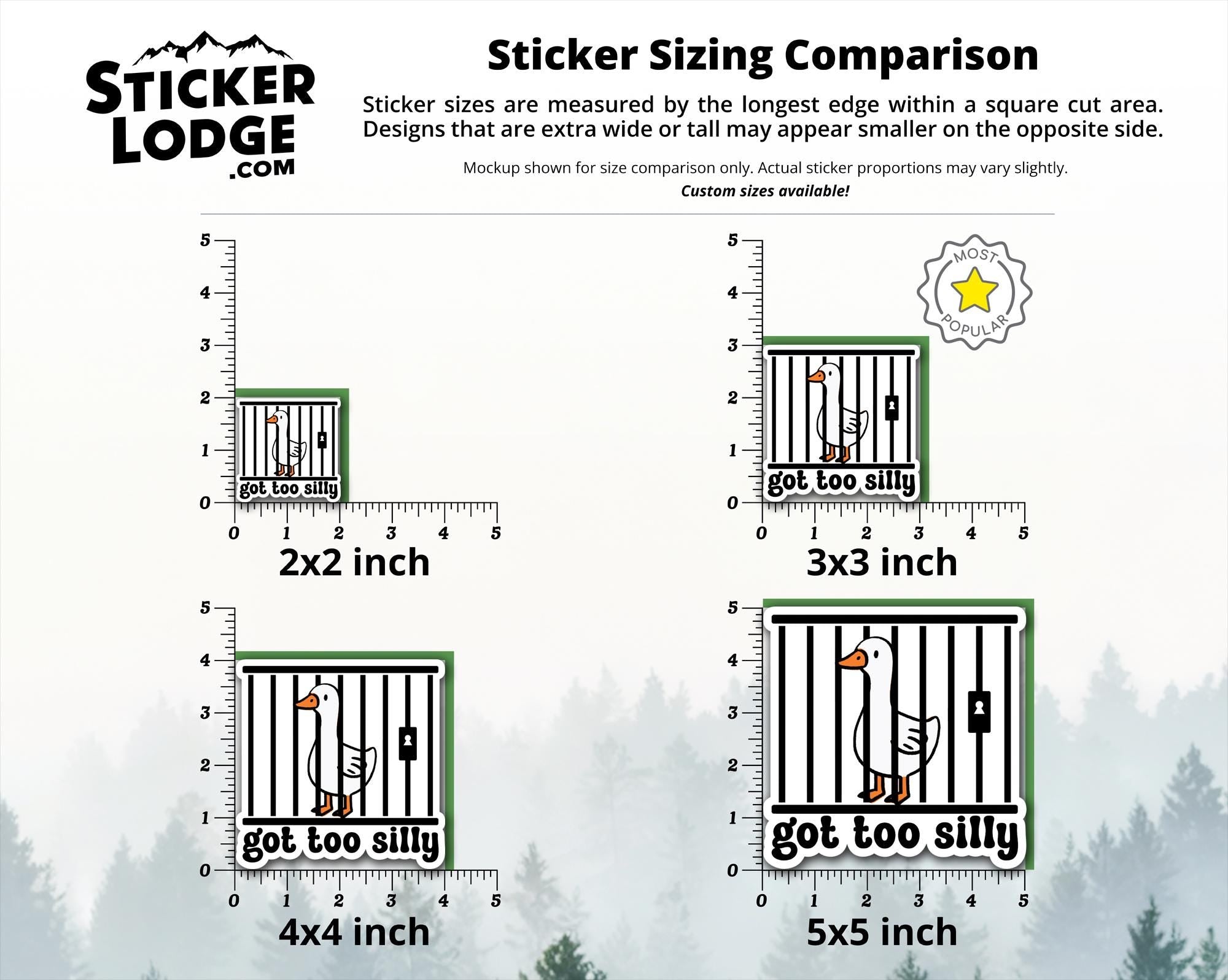 Got Too Silly Goose Vinyl Sticker