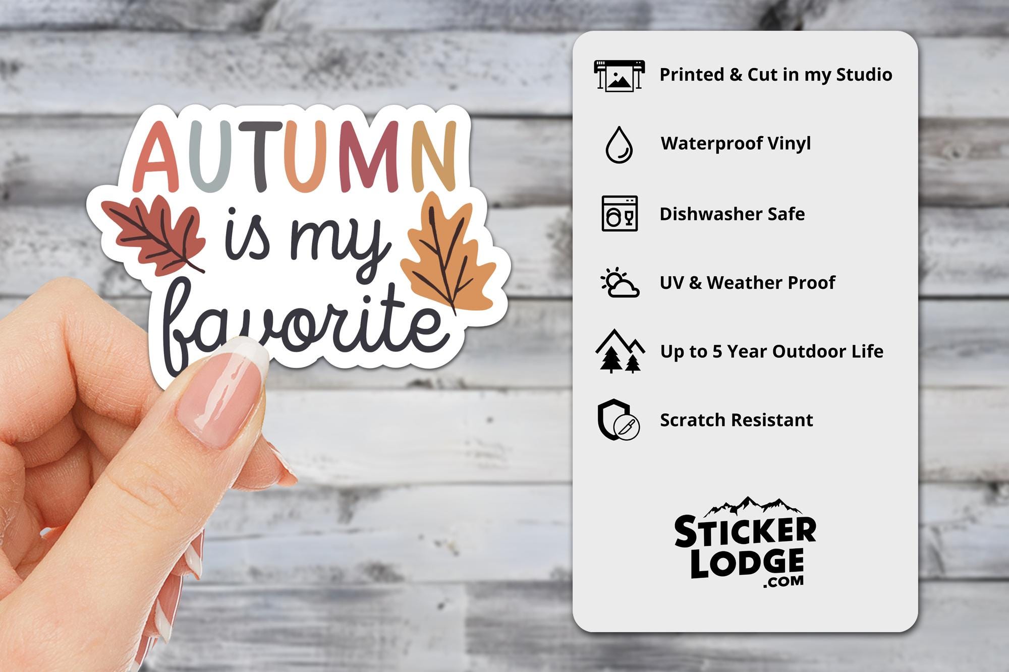 Autumn is My Favorite Vinyl Sticker