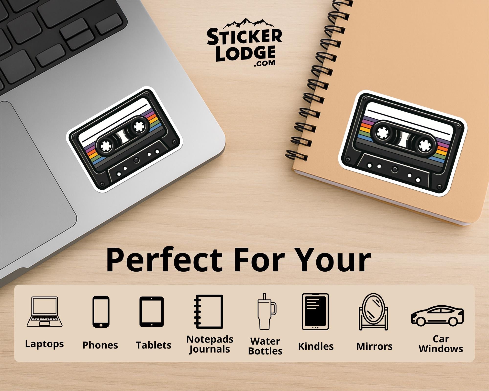 Retro Cassette Tape Vinyl Sticker