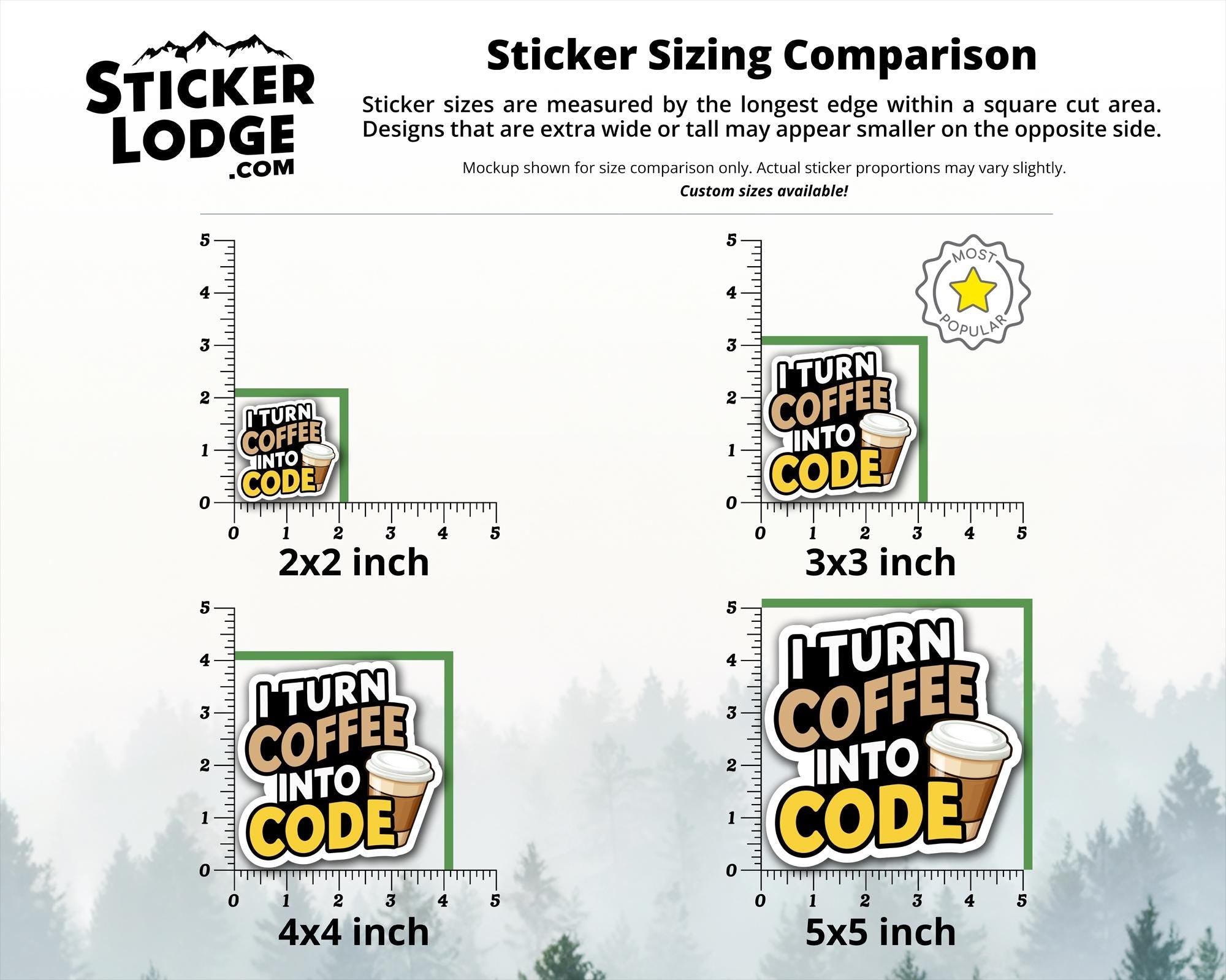 I Turn Coffee Into Code Vinyl Sticker