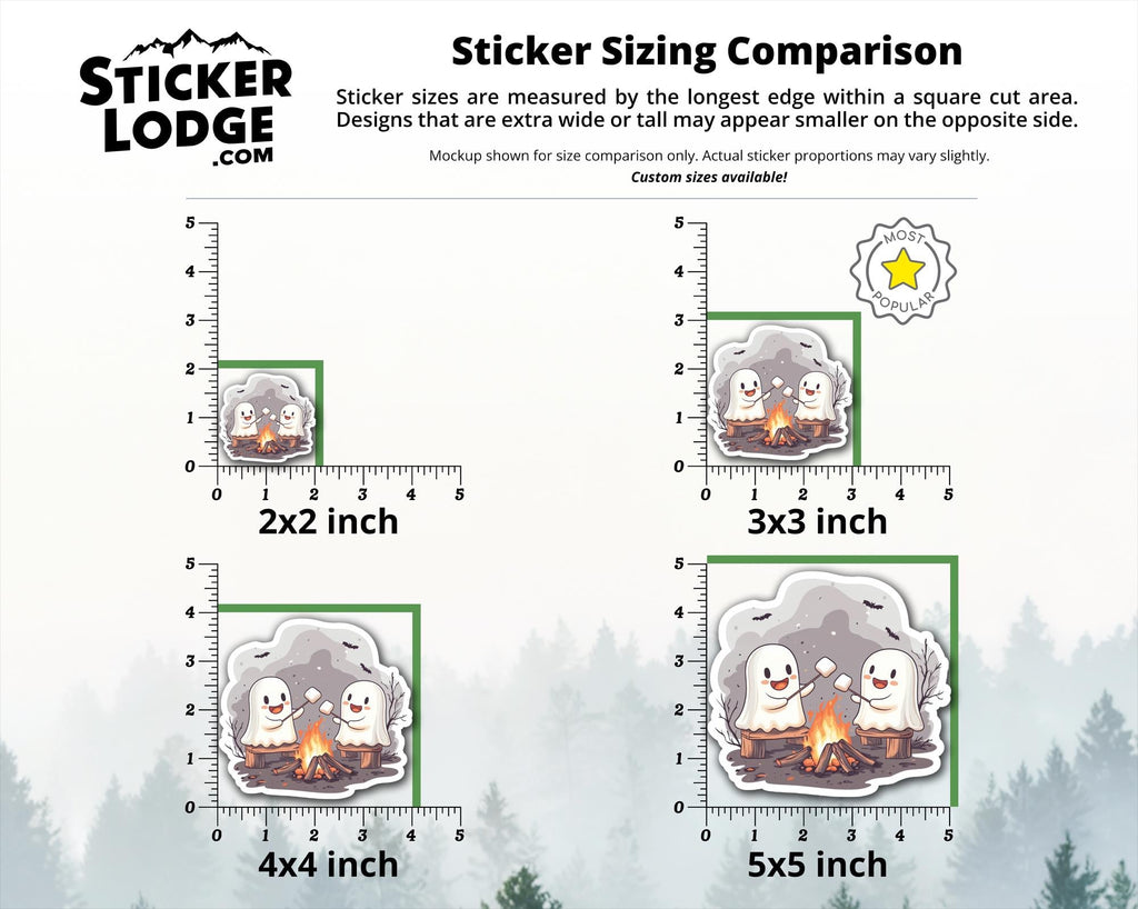 Ghost Campfire Vinyl Sticker