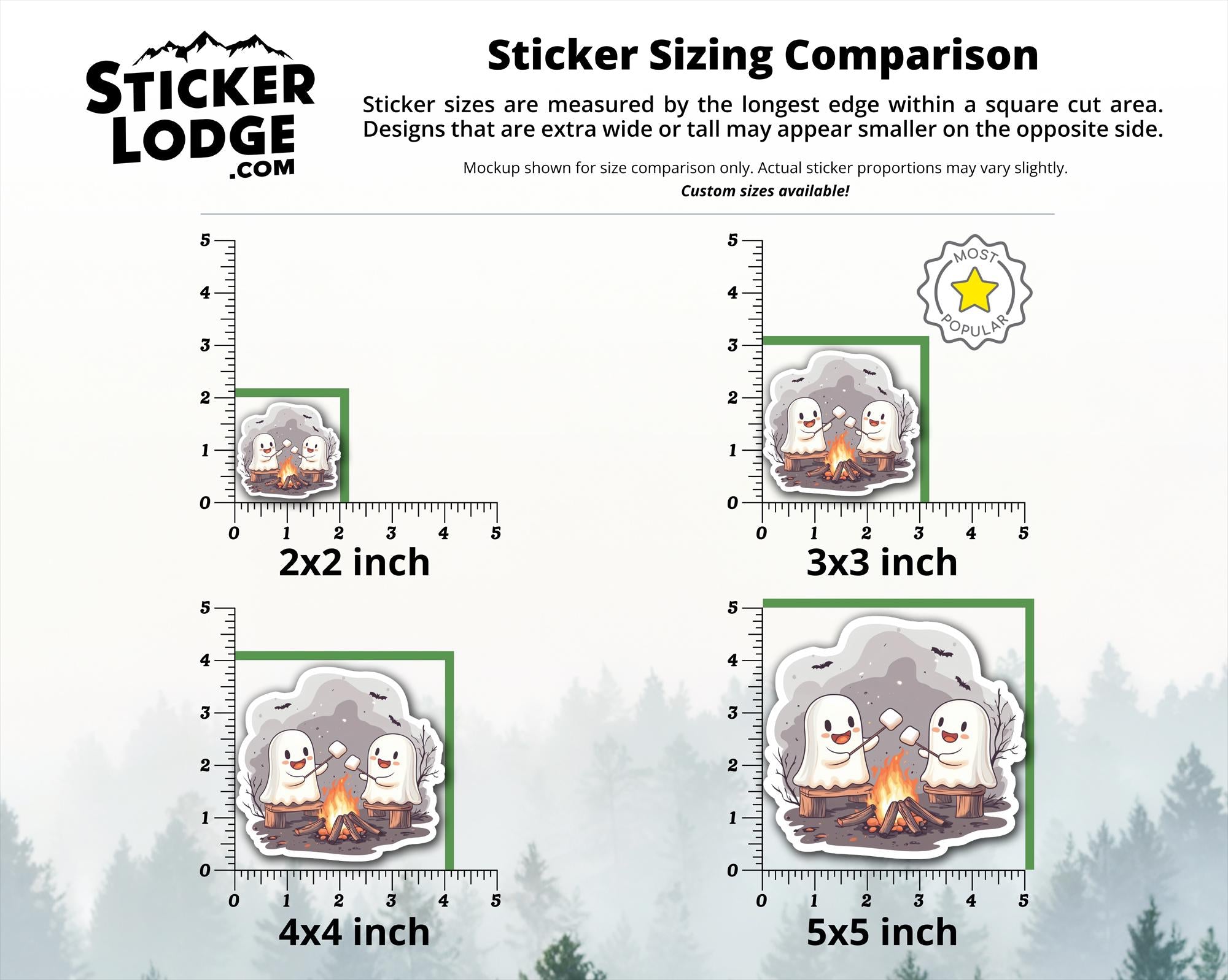 Ghost Campfire Vinyl Sticker