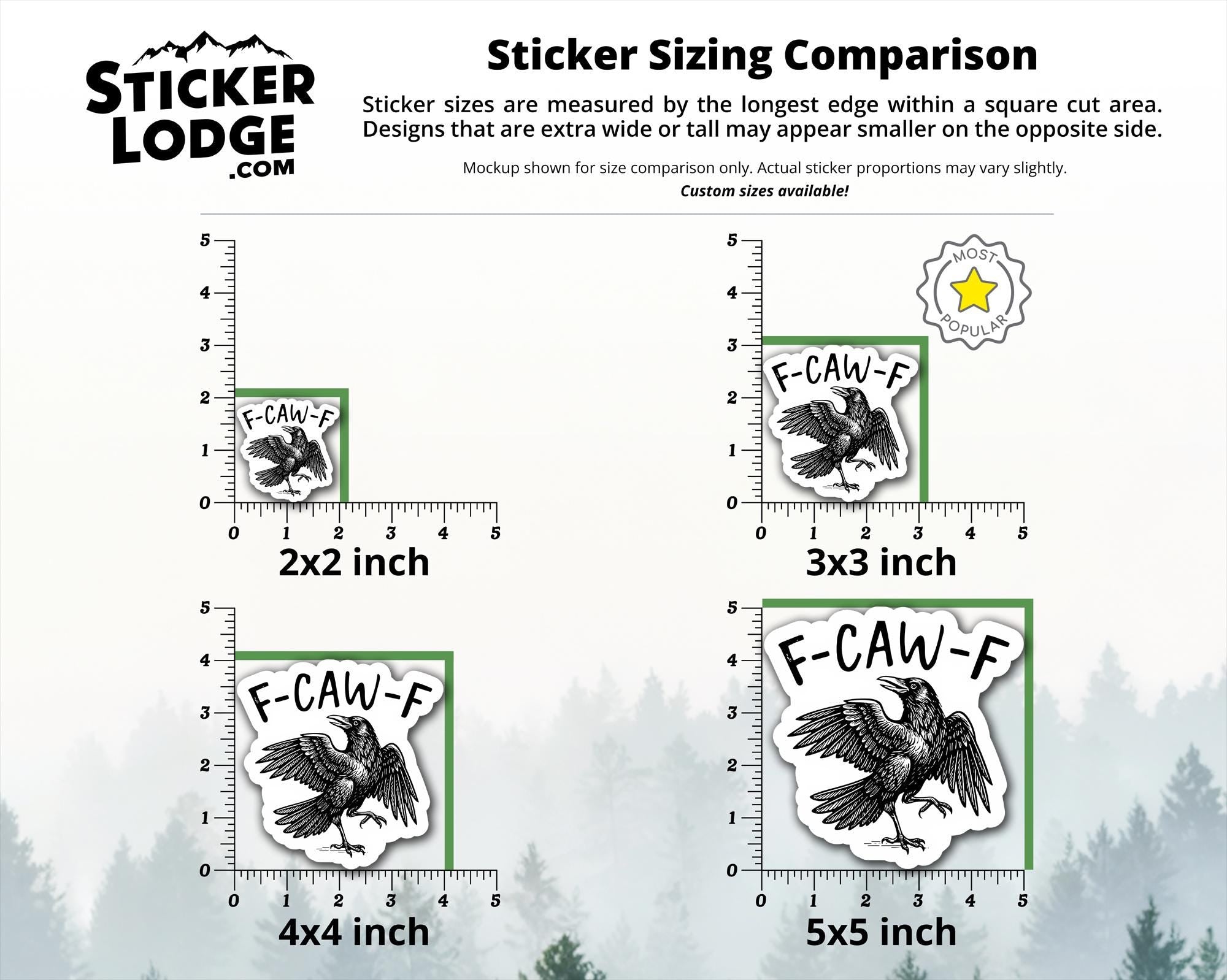 F-Caw-F Crow Vinyl Sticker