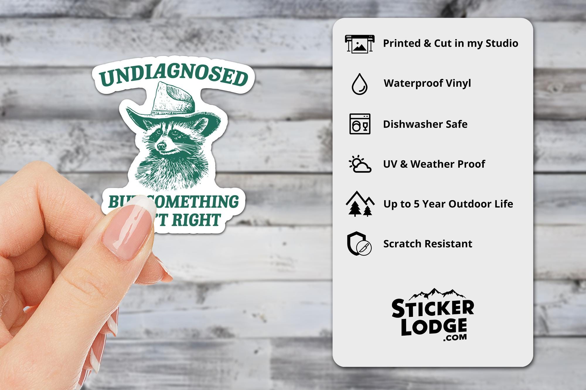 Undiagnosed But Something Ain't Right Vinyl Sticker