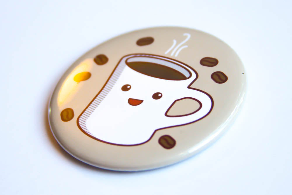 Coffee Magnet or Pin