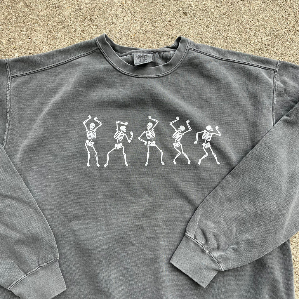 Dancing Skeletons Crewneck (Pepper)