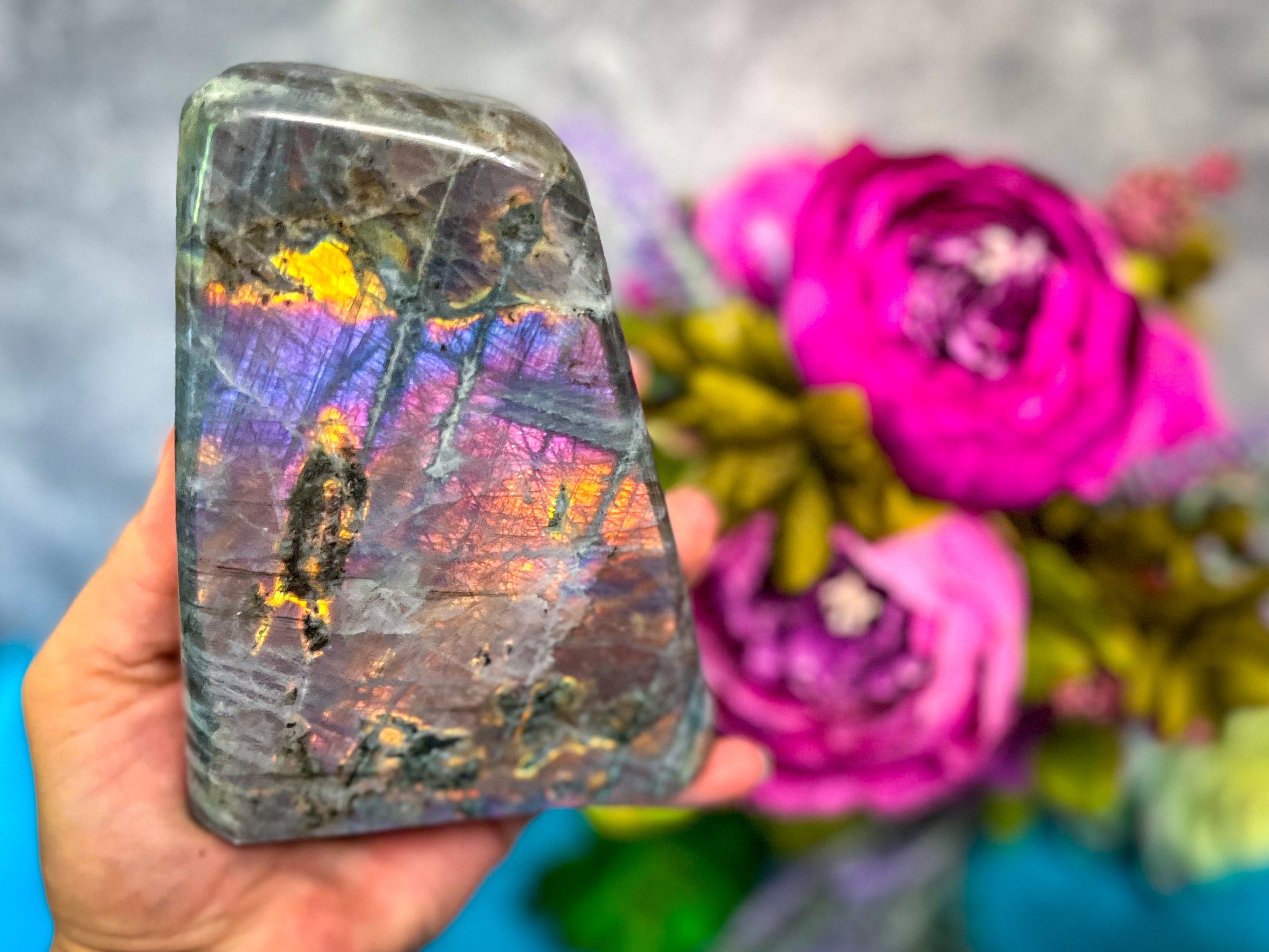 2 Lb+ Purple Labradorite crystal Freeform, Rainbow Labradorite, White Labradorite