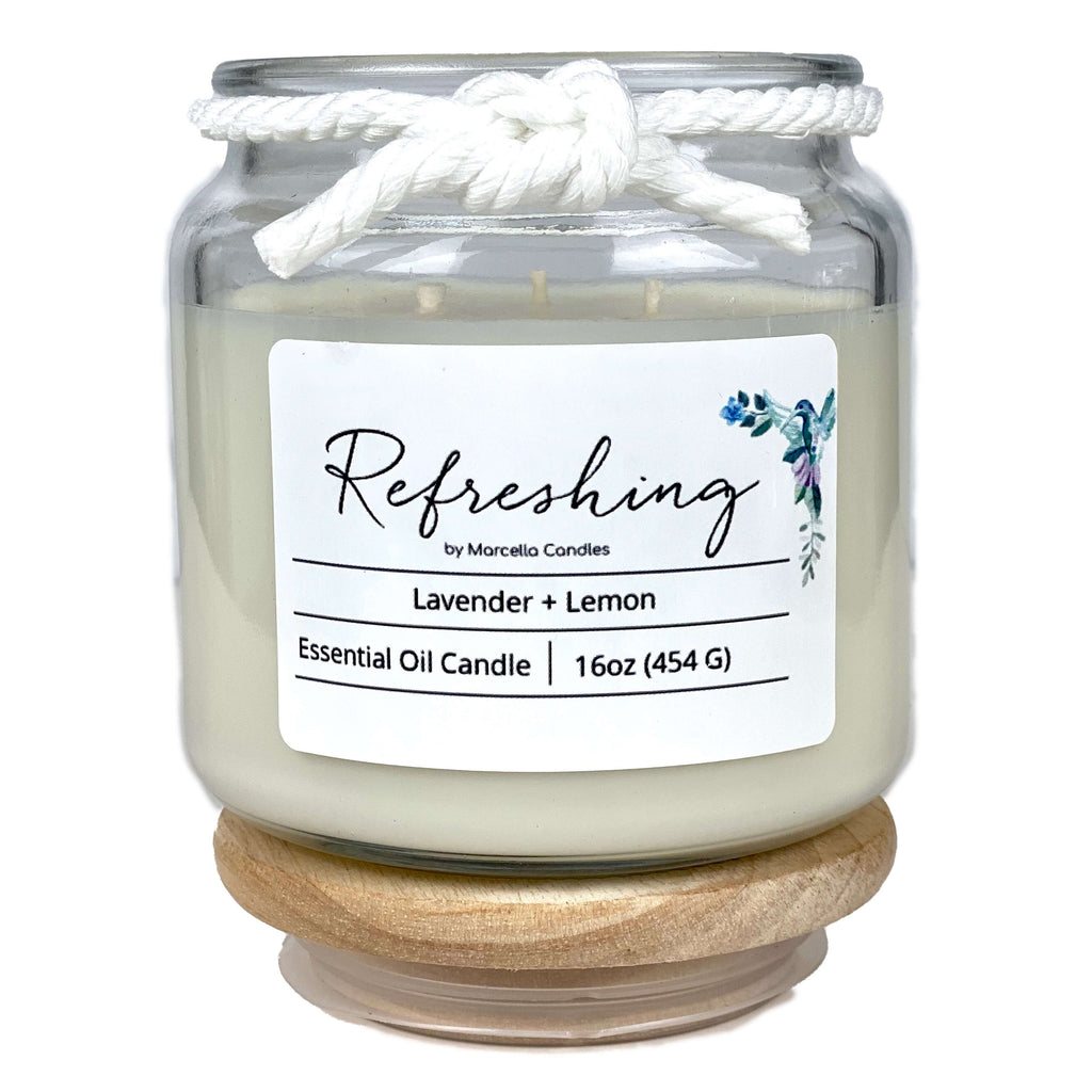 Refreshing Lavender + Lemon Aromatherapy Candle